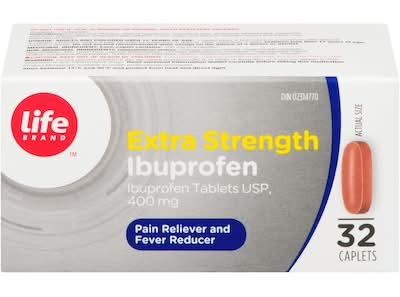 Life Brand Extra Strength Ibuprofen Caplets 400 mg (32 ct)