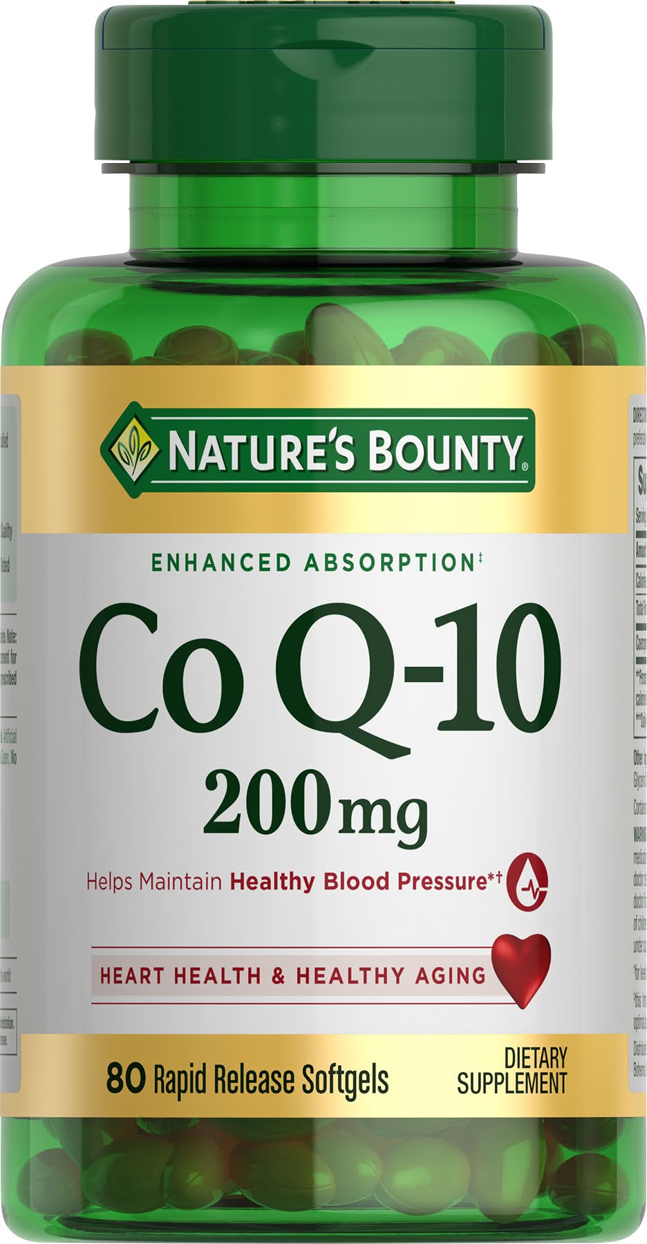 Nature's Bounty Co-Q10 200mg Dietary Supplements (4.8 oz, 80 ct)