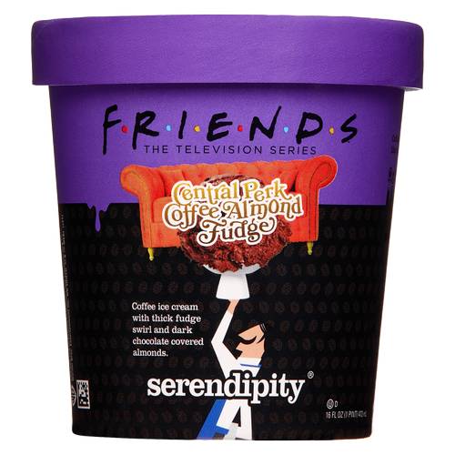 Serendipity Ice Cream Friends Central Perk Almond Coffee Fudge Ice Cream (16oz container)