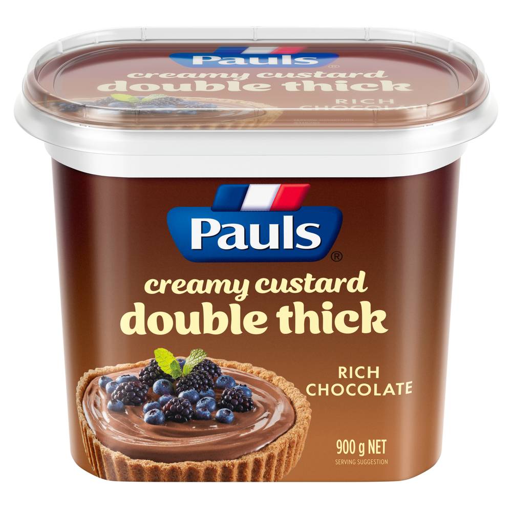 Pauls Rich Chocolate Double Thick Custard 900g
