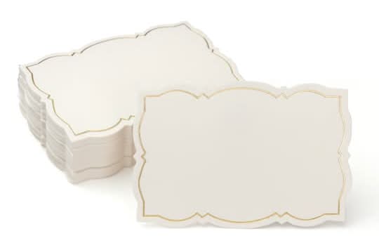 Celebrate It Ornate Border Place Cards, 3.5" x 2.2", Gold (50 ct)