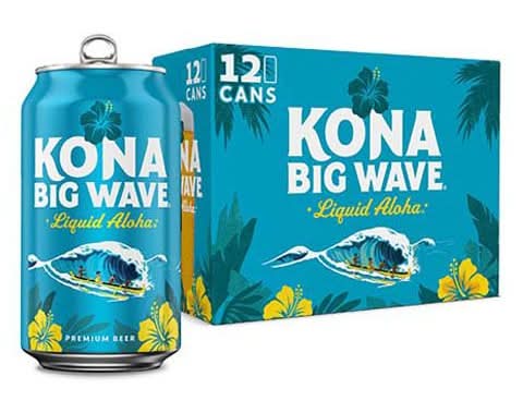 Kona Big Wave Golden Ale 12 Pack 12oz Cans