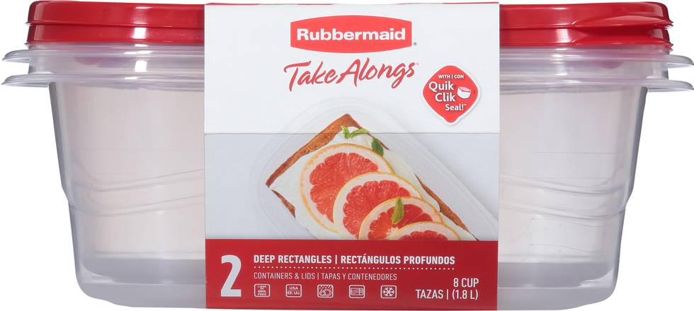 Rubbermaid Deep Rectangles Containers + Lids (2 ct)