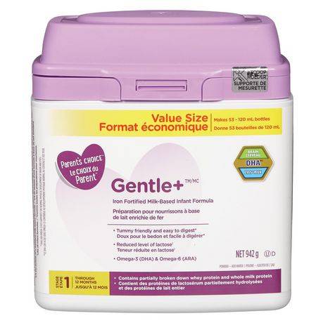 Parent's Choice Gentle+ Milk-Based Stage 1 Infant Formula (942 g)