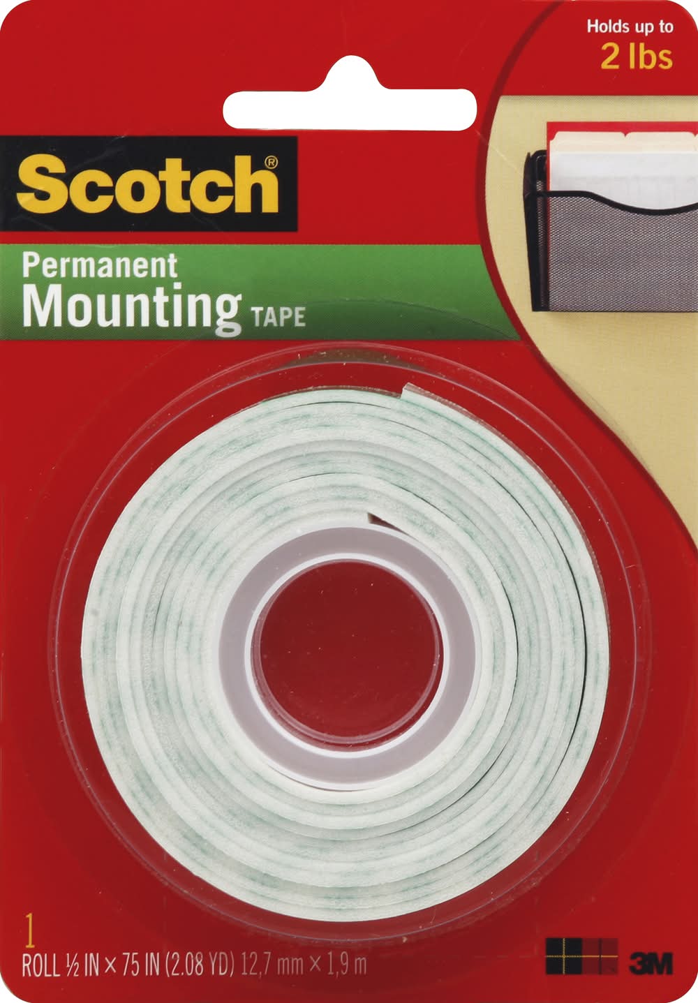 Scotch Permanent Mounting Tape (1.6 oz)