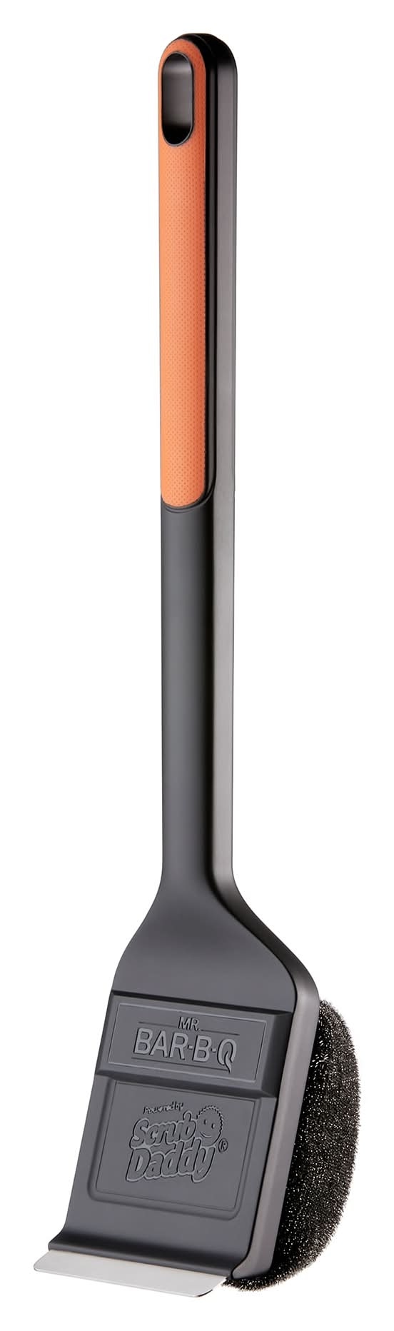 Mr. Bar-B-Q Powered by Scrub Daddy Polyester Grill Brush 17-in Plastic Handle with Scraper Blade
