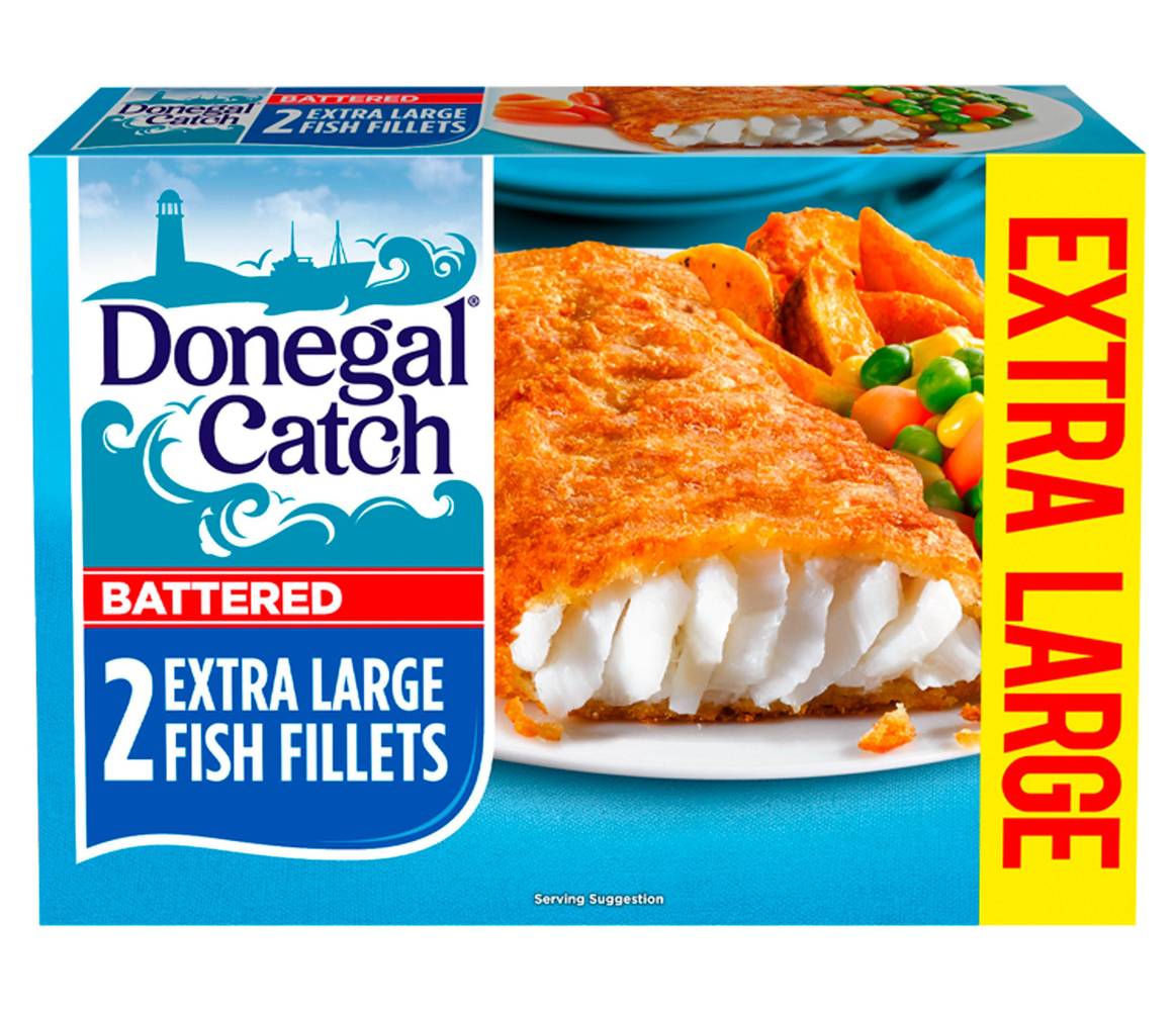 Donegal Catch Xl Battered Fish Fillets 300G