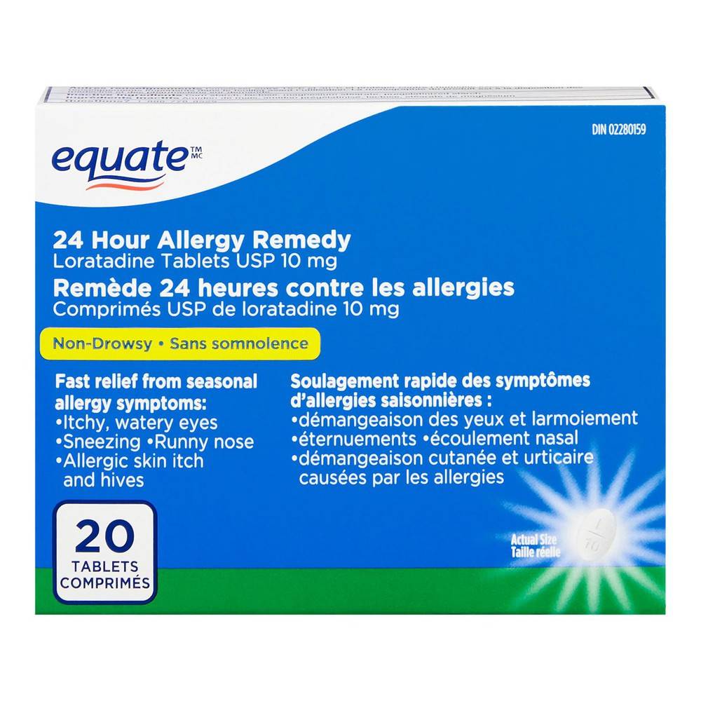 Equate 24 Hour Allergy Remedy Loratadine Tablets 10 mg Delivery Near Me