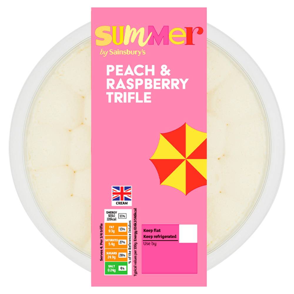 Sainsbury's Peach & Raspberry Trifle, Summer Edition 600g