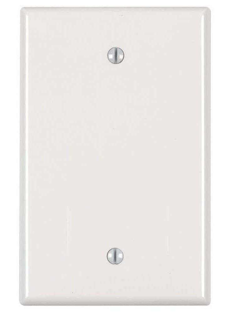Leviton Gang Blank Plate Nylon Wall Plate, M, White