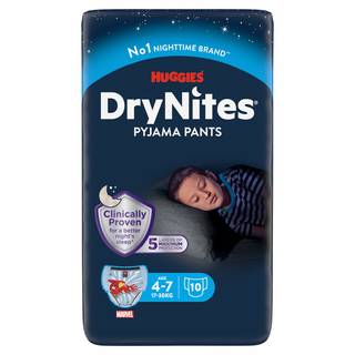 Huggies® Drynites®, Pyjama Pants, Boy, 4-7 Years (17-30Kgs), 10 Pants