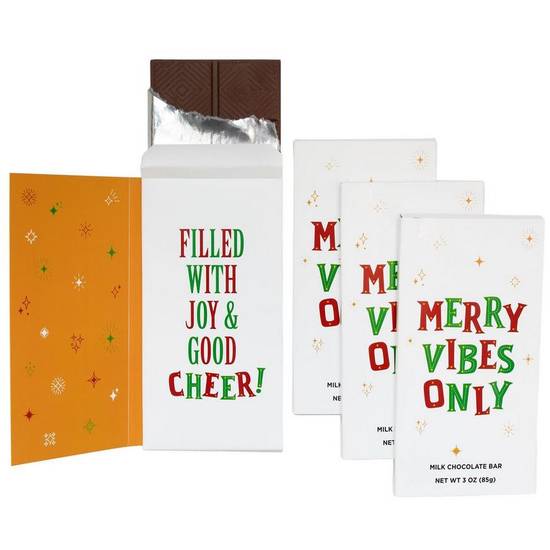 Party City Merry Vibes Only Milk Chocolate Christmas Card