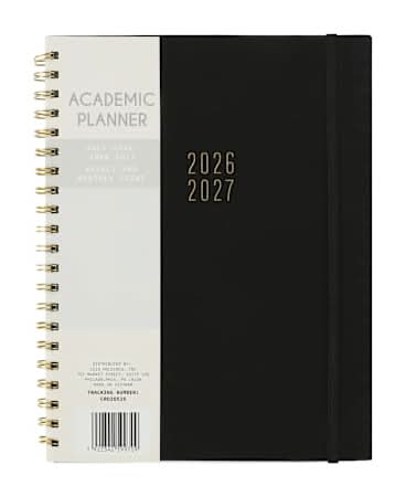 Academic Planner July 26 - June 27 Black