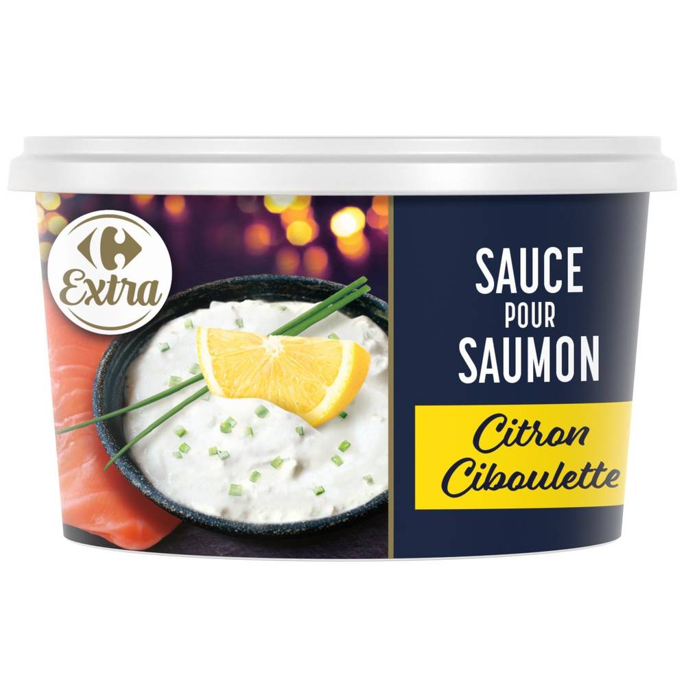 Sauce pour saumon citron ciboulette CARREFOUR EXTRA - le pot de 145g