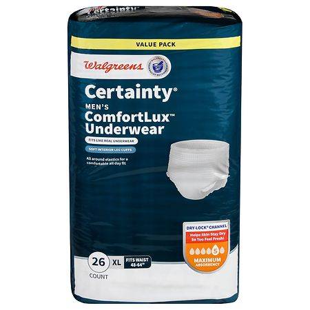 Walgreens Certainty Men's Comfortlux Underwear Maximum Absorbency (xl)