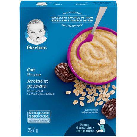 Gerber céréales pour bébés avoine et pruneaux (227 g) - oat & prune baby cereal (227 g)