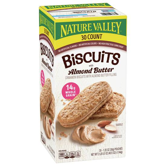 Nature Valley Cinnamon Biscuits With Almond Butter (30 x 1.35 oz)