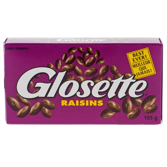 GLOSETTE Chocolate Covered Raisins (105 g)