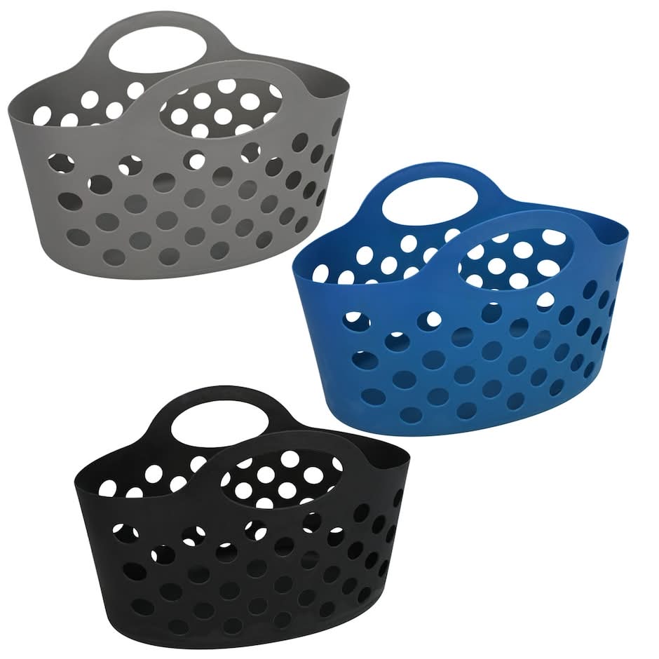 Plastic Oval Carry Totes, Assorted (3 ct)