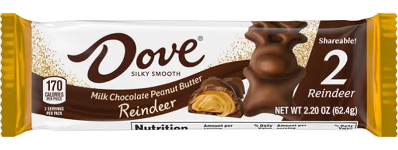Dove Milk Chocolate Peanut Butter Reindeer
