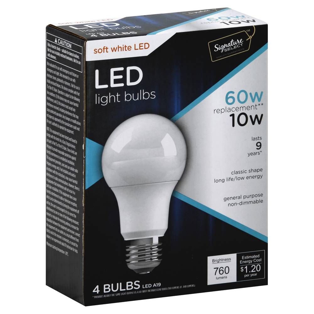 Signature Select Soft White Led Light Bulb