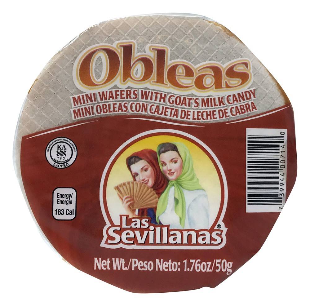 Las Sevillanas Obleas Mini Wafer With Goat Milk Candy (1.8 oz)