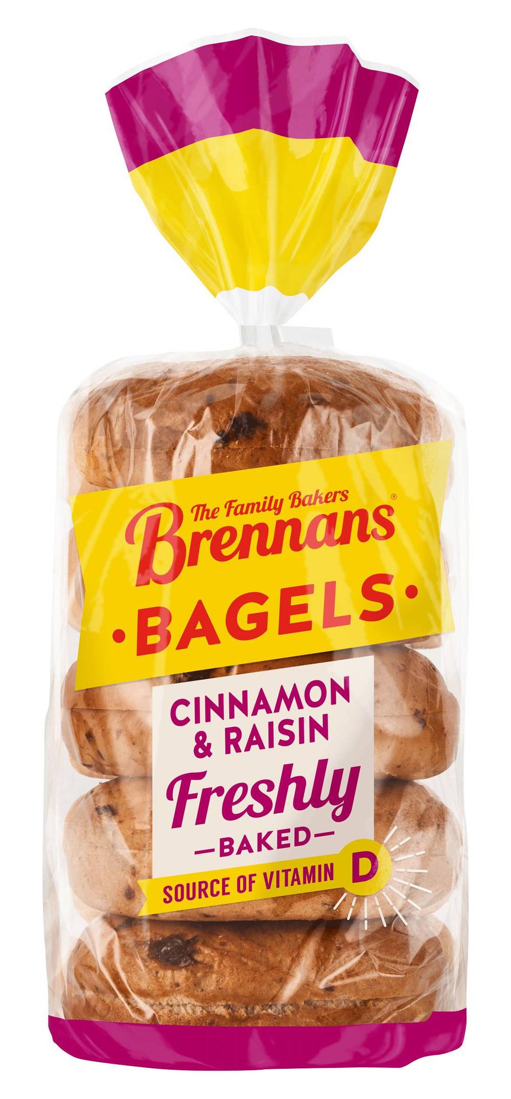 Brennan's 470g Cinnamon&raisin Bagels