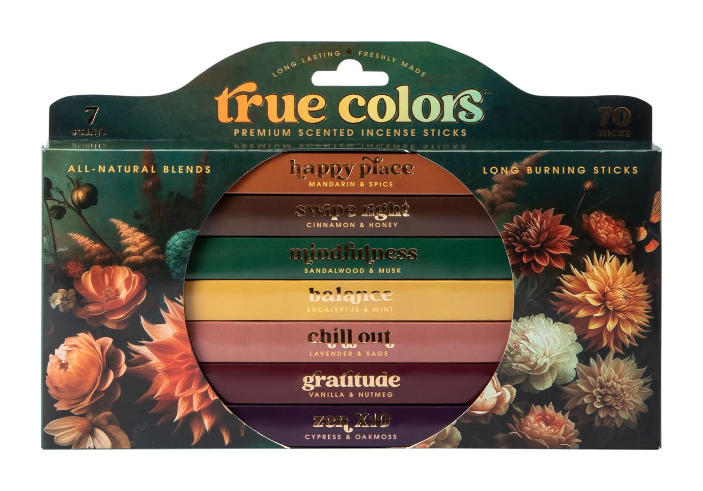 True Colors™ Premium Scented Incense Sticks 70-Count