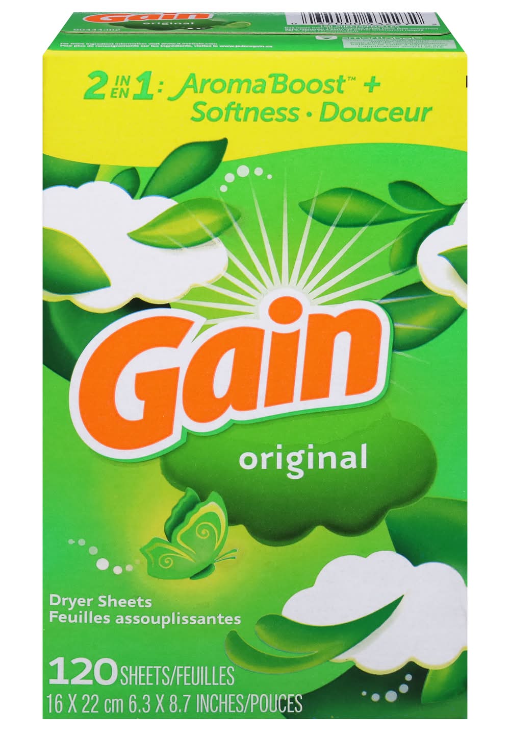 Gain Dryer Sheets Original Scent (9.6 oz)