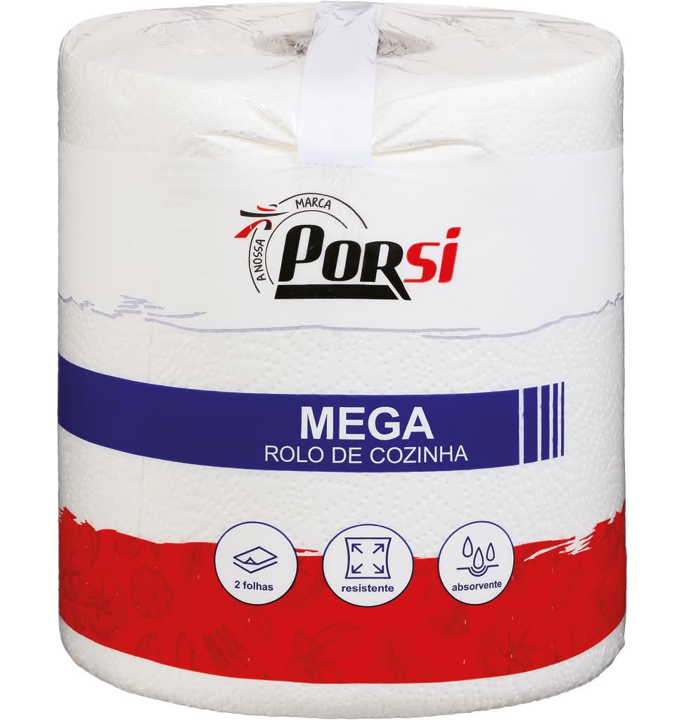 PorSi - Rolo de cozinha mega, 1 rolo