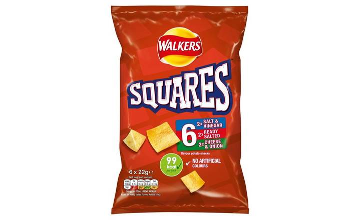 Walkers Squares Variety Bag 22g 6 Pack (394303)
