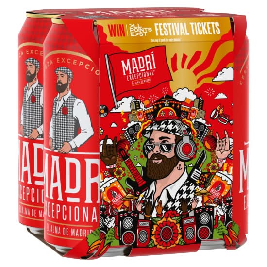 Madrí Excepcional Premium Lager Beer (4 x 440ml)