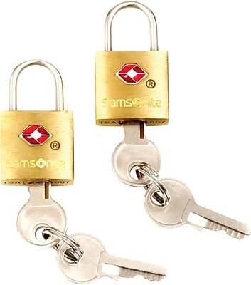 Samsonite Brass Travel Sentry Key Locks, Gold/Brass, 2/Pack (91815-1367)
