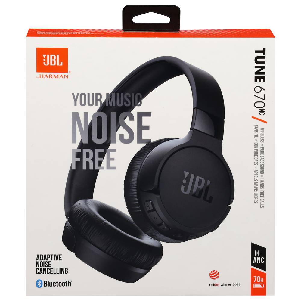 JBL Bluetooth Wireless On-Ear Headphones, Black