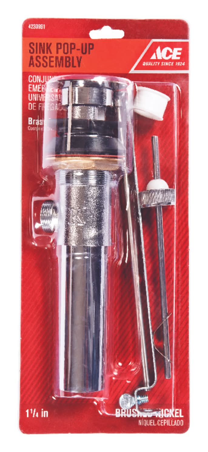 ACE 1-/14 In. Brushed Nickel Mechanical Pop-Up