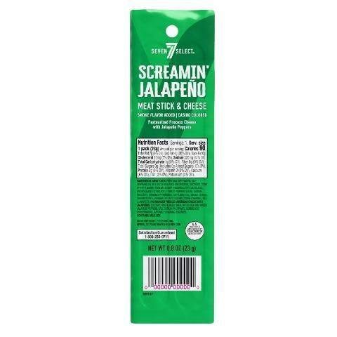 7-Select Screamin' Jalapeno Meat Stick & Cheese Combo 0.8oz