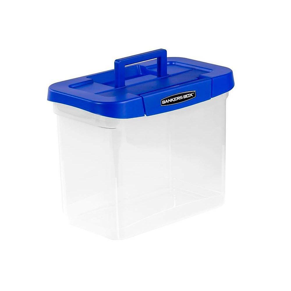 Bankers Box Boîte de rangement portable en plastique au format lettre