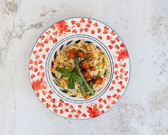 Pumpkin Asparagus & Mint Risotto