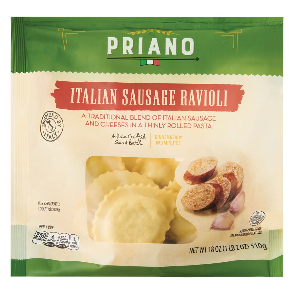 Priano Italian Sausage Ravioli (18 oz)