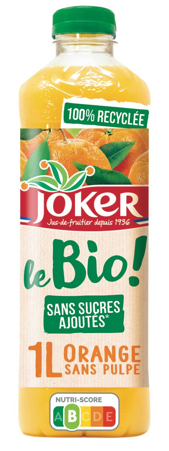 Joker - Jus d'orange sans pulpe bio (1L)