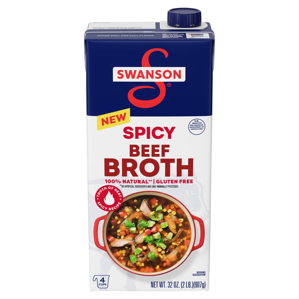 Swanson Spicy Broth, Beef (32 oz)