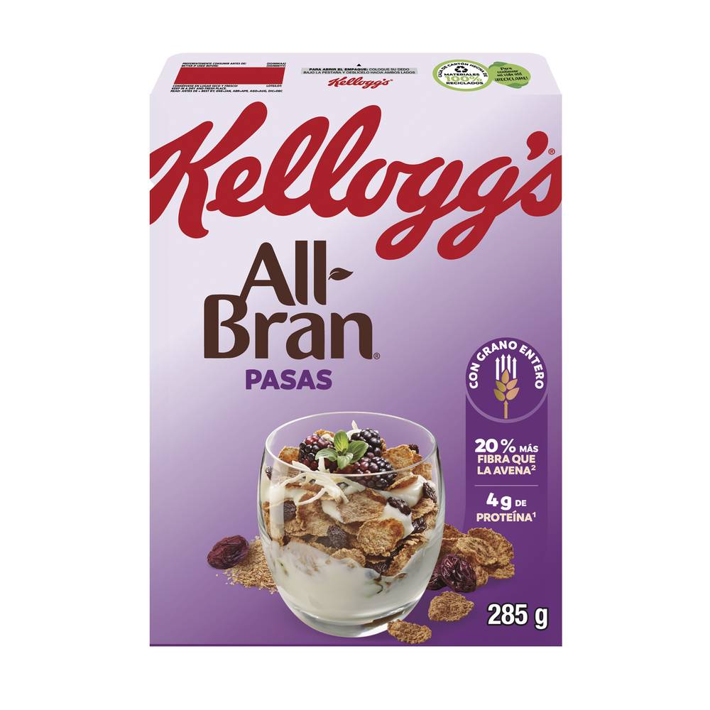 All-Bran · Cereal con pasas (285 g)