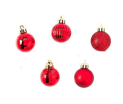 Red Mini Ball Ornaments, 45-Pack