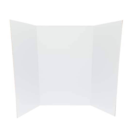 Corrugated Tri-Fold Display Board, 36 X 48 Inches, White