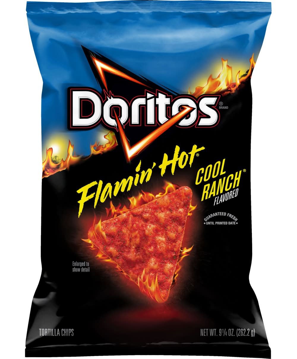 Doritos Flamin Hot Tortilla Chips, Cool Ranch (9.25 oz)