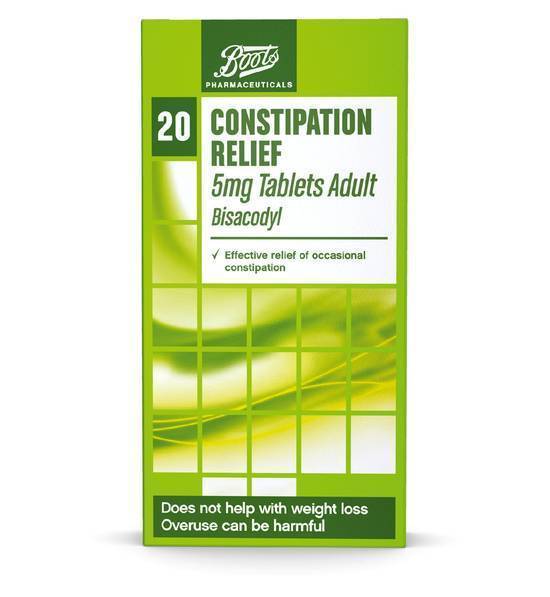Boots Constipation Relief 5mg Tablets Adult 20 Tablets