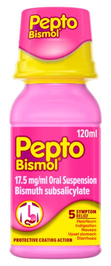 Pepto-Bismol For 5 Symptom Stomach Relief (120ml)