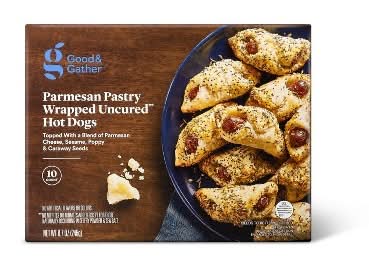 Good & Gather Frozen Parmesan Pastry Wrapped Mini Uncured Beef Hot Dogs (8.7 oz, 10 ct)