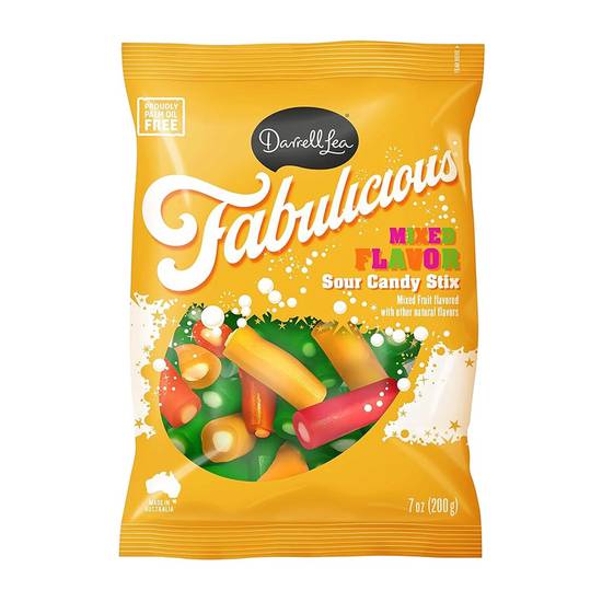 Fabulicious Mixed Flavor Sour Candy Stix 7oz