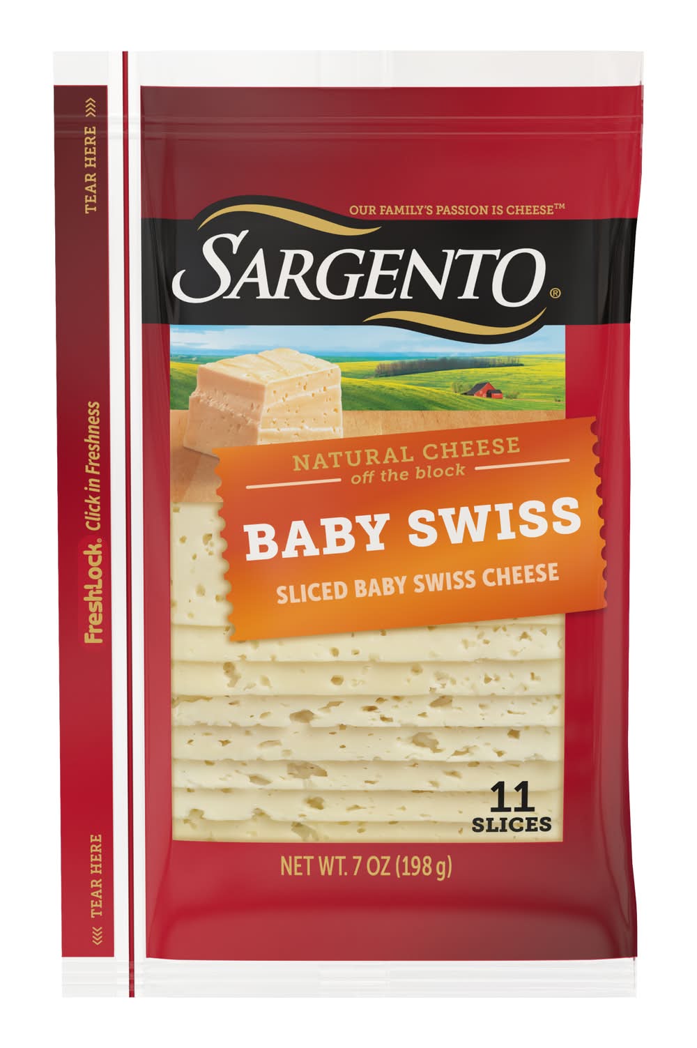 Sargento Baby Swiss Cheese Slices (7 oz, 11 ct)